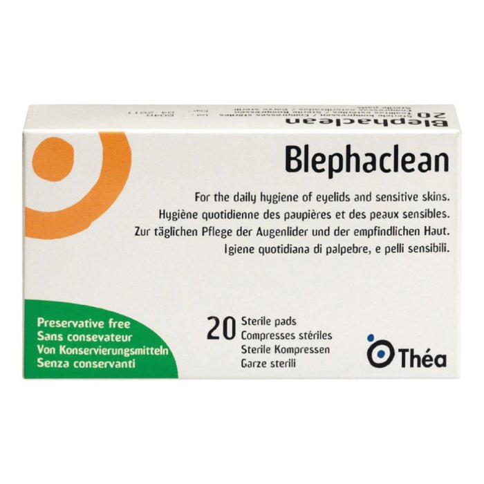 Blephaclean Garze Oculari Sterili A Base Di Acido Ialuronico 20 Pezzi