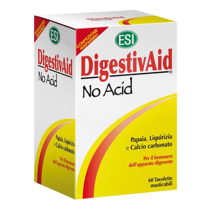 Esi  Benessere Stomaco DigestivAid No Acid Anti-Acido 60 Tavolette Mastic