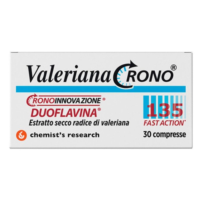 Chemist's Research Valeriana Crono 135 Duoflavina Integratore 30 Compresse
