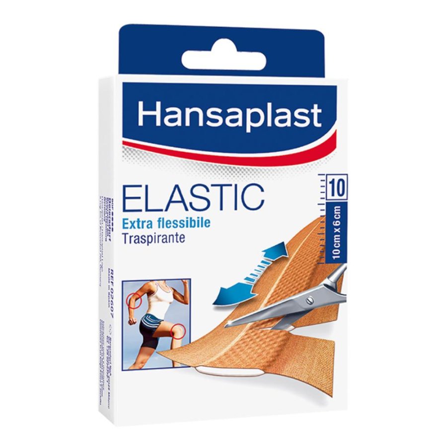 Hansaplast Elastic - Cerotto Extra Flessibile 1m x 6cm 10 cerotti Hansaplast Elastic - Cerotto Extra Flessibile 1m x 6cm 10 cerotti
