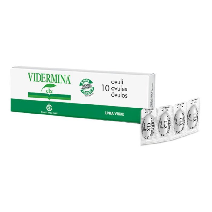 Vidermina  Verde CLX Intima 10 Ovuli Lenitivi Emollienti Riequilibranti
