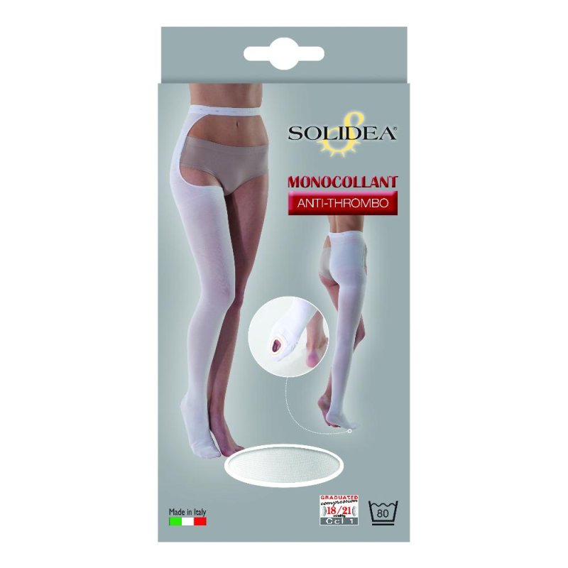 Solidea Calza Antitromboembolica Bianca Misura M – Calza Compressiva Medica Post Operatoria