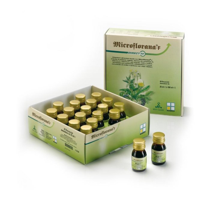 Named Microflorana-F Direct-10 Integratore Alimentare 20 Flaconcini