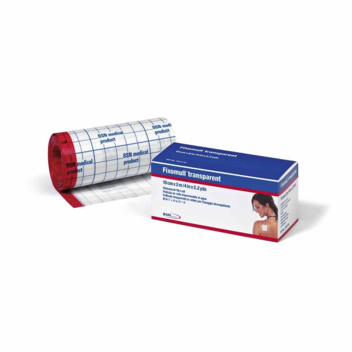 Essity  Linea Medicazioni Specializzate Fixomull Transparent Cerotto Trasparente Elastico 10 x 200 cm