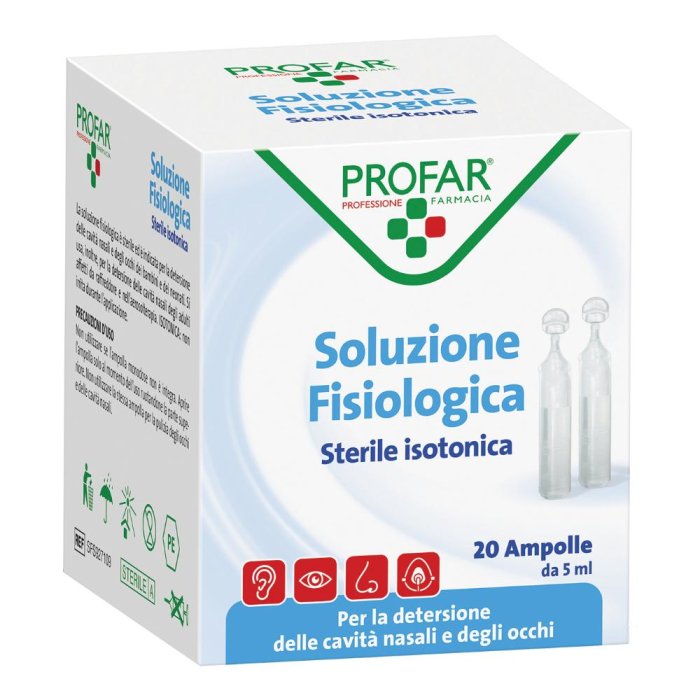 Profar Soluzione Fisiologica Sterile Isotonica Adulti Bambini 20 Ampolle x 5ml