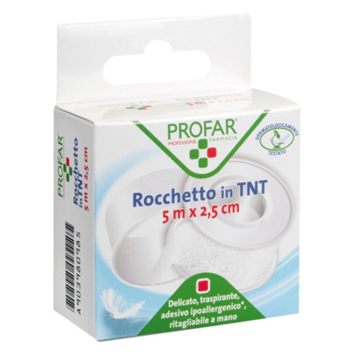 Profar Cerotto Rocchetto Delicato in TNT Bianco 2,5cm x 5m 1 pezzo