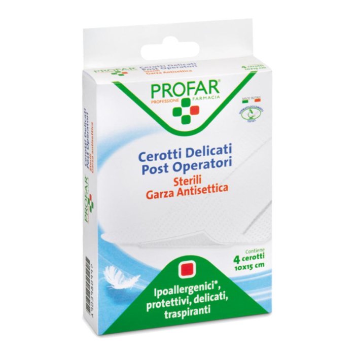 Profar Medicazione Post Operatoria Delicata in TNT 10 x 15 cm 4 medicazioni