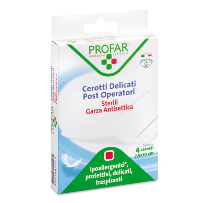 Profar Medicazione Post Operatorie Delicate in TNT 7,5 x 10 cm 4 medicazioni