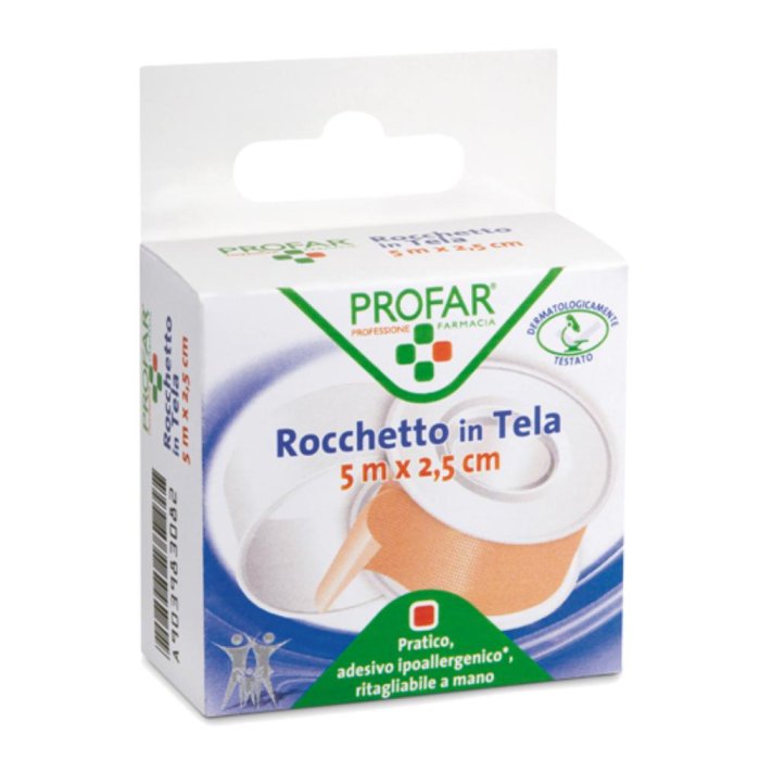 Federfarma.co Rocchetto In Tela Comfort 2,5 Cm X 5 M Profar