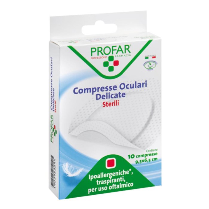 Profar Compresse Oculari Delicate Sterili 6,5 x 9,5 cm 10 Compresse oculari