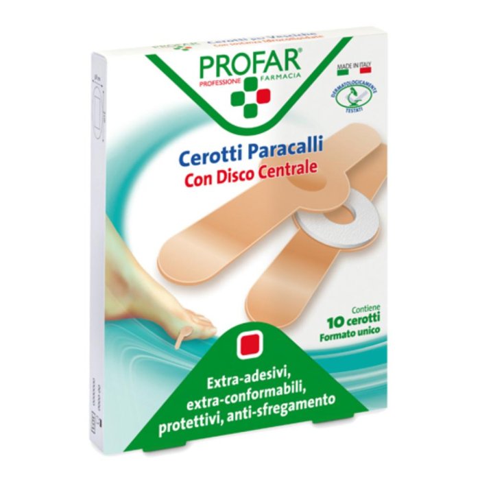 Profar Cerotto Paracallo con Disco Centrale Misura 7 x 1,2 cm 10 Pezzi