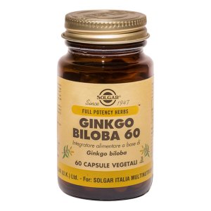 Solgar  Benessere Energia Ginkgo Biloba Integratore Alimentare 60 Capsule