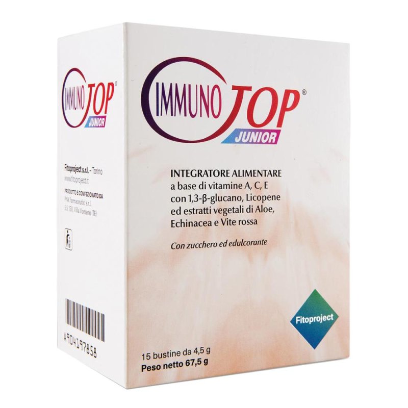 Fitoproject Immunotop Junior Integratore Alimentare 15 Bustine 4.5 gr