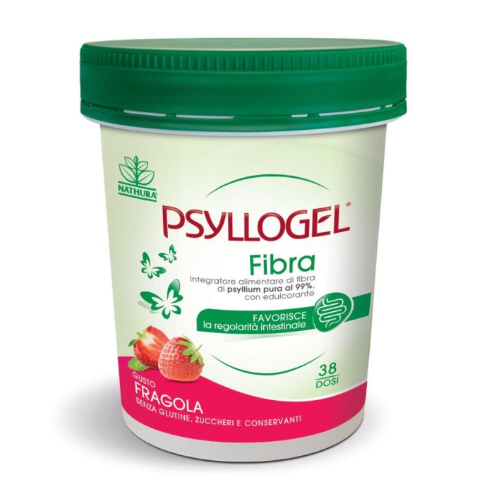 Nathura  A Socio Unico Psyllogel Fibra Fragola Vaso 170 G