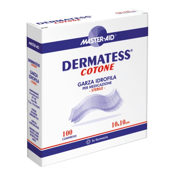 Master-Aid Dermatess Cotone Garza Idrofila 10x10 cm 100 Pezzi