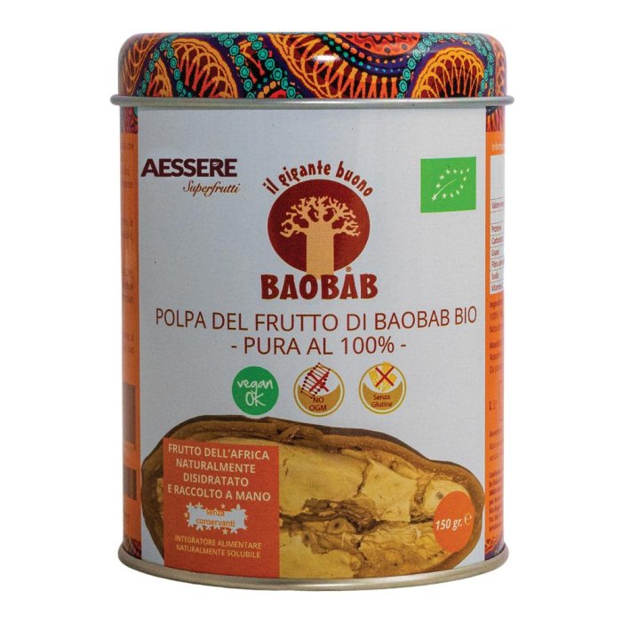 Baobab polpa bio 150 g Aessere - polpa di baobab biologica in polvere