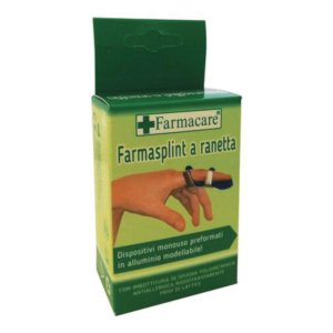 Farmasplint Ranetta stecca per dito immobilizzante 10 centimetri taglia Large per fratture e traumi delle dita della mano