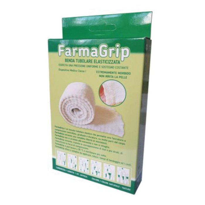 Farmagrip Benda Elastica Autoaderente 7,5 cm x 1 m per Fasciature e Contenzioni