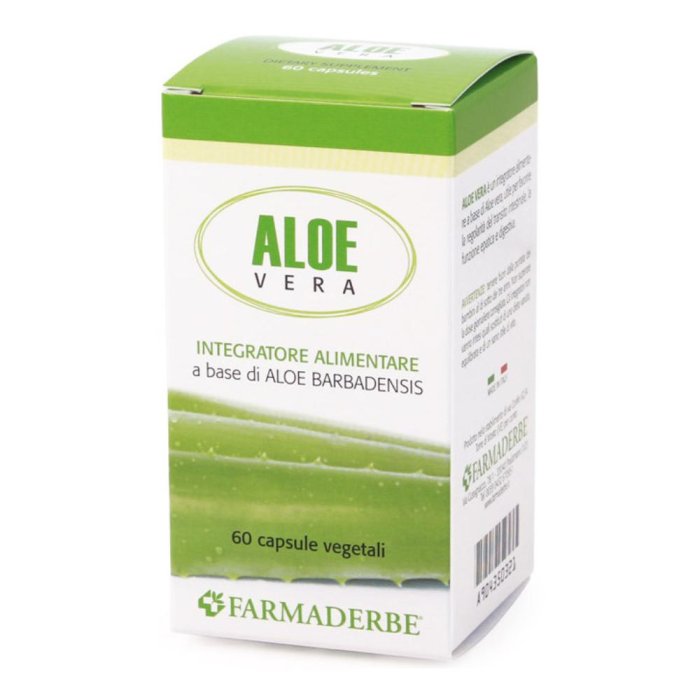 Farmaderbe Nutraloe Aloe Integratore Alimentare 60 Capsule Vegetali