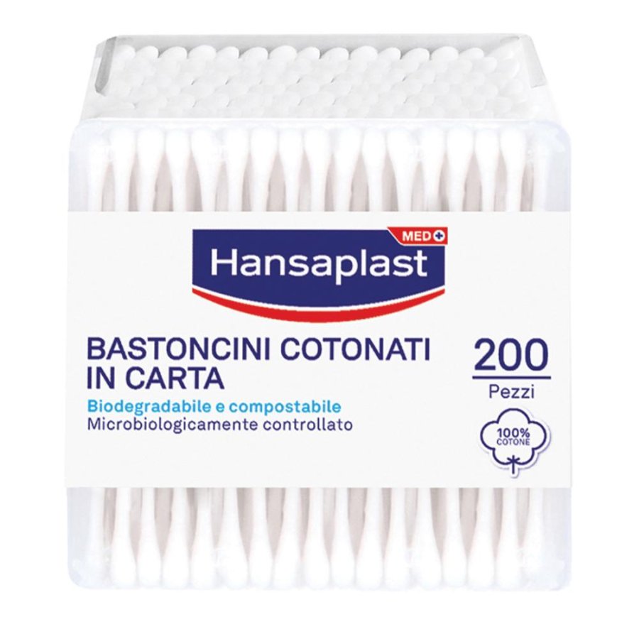 Hansaplast bastoncini cotonati per l'igiene dell'orecchio 200 pezzi Hansaplast bastoncini cotonati per l'igiene dell'orecchio 200 pezzi