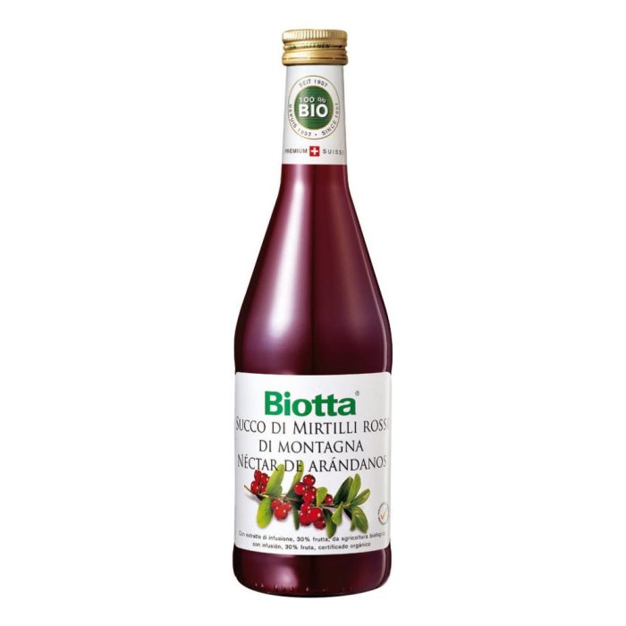 Biotta Succo di Mirtilli Rossi Bio 500 ml
