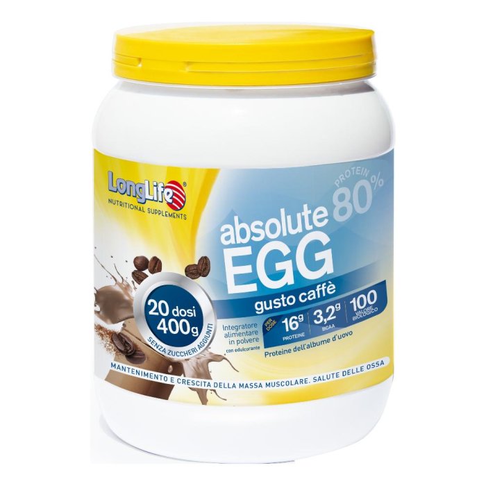 LongLife Absolute Egg Integratore di Proteine 80% gusto Caffe 400g