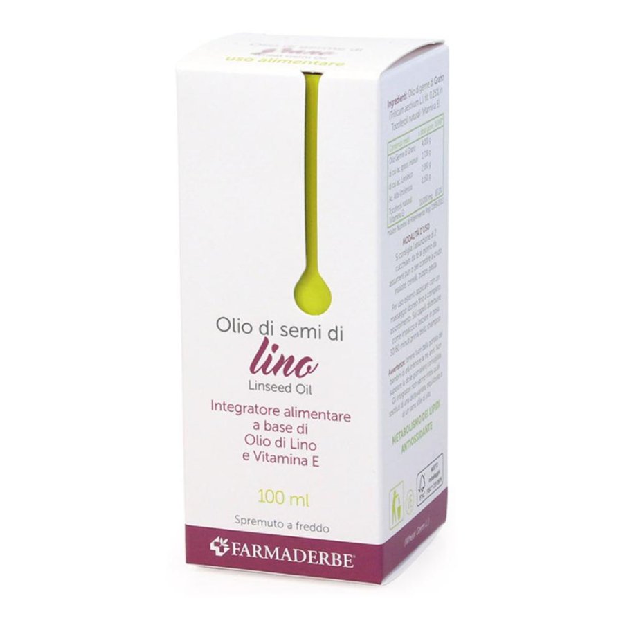 Farmaderbe Olio Alimentare Semi Lino 100 Ml