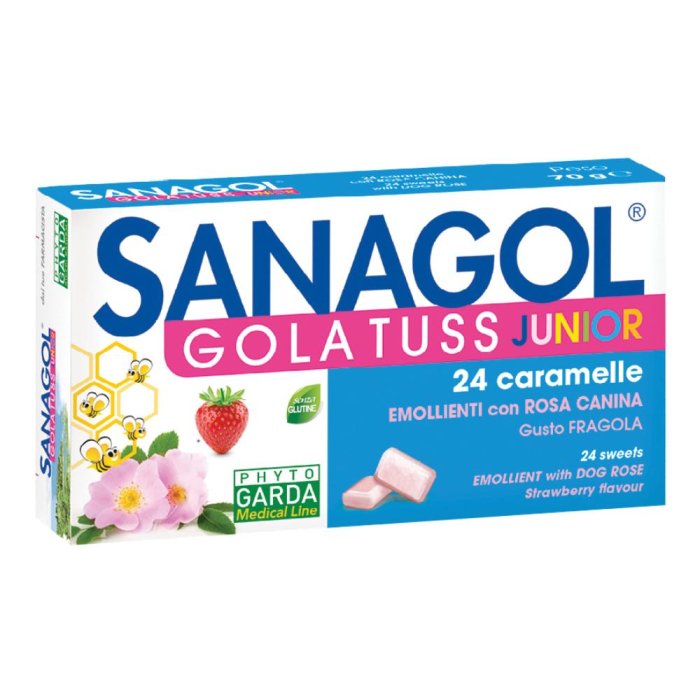 Phytogarda  Rimedi Naturali Sanagol Tuss Junior Caramelle Gusto Fragola