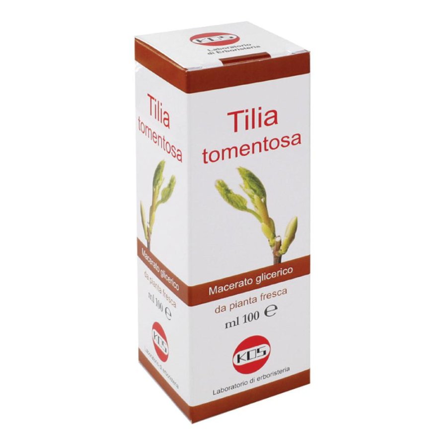 Tilia Tomentosa Macerato Glicerico Gocce Orali 100 ml Kos Integratore Naturale Rilassante per Sonno e Benessere