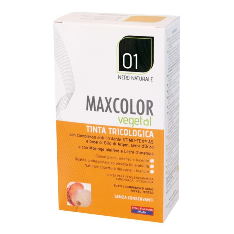 Vital Factors MaxColor Vegetal Tinta Tricologica 01 Nero Naturale