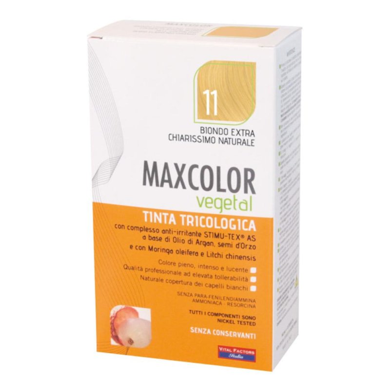 Vital Factors MaxColor Vegetal Tinta Tricologica 11 Biondo Extra Chiaro Naturale