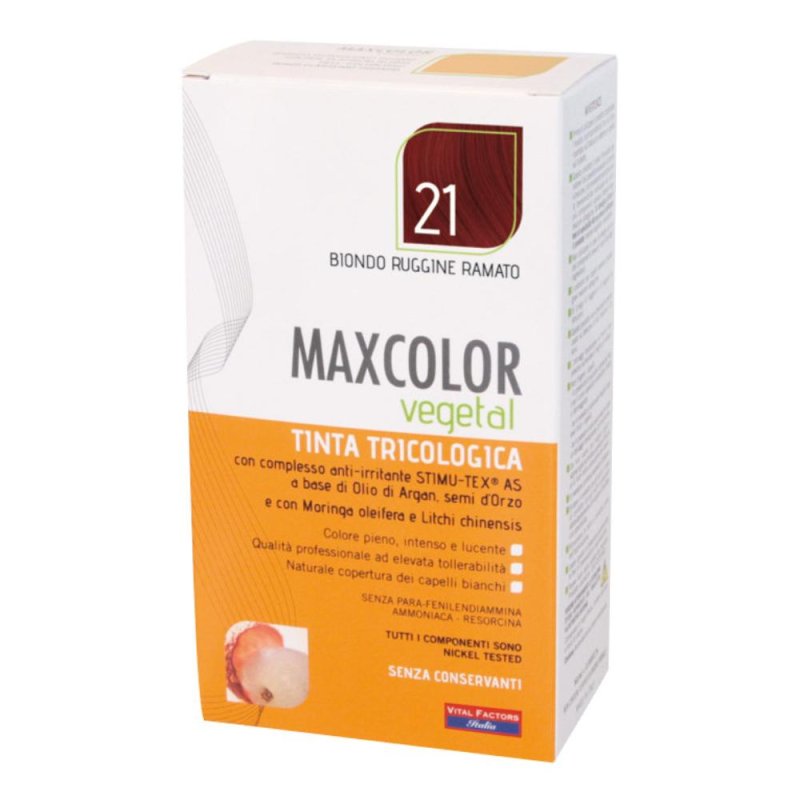 Vital Factors MaxColor Vegetal Tinta Tricologica 21 Biondo Ruggine Ramato