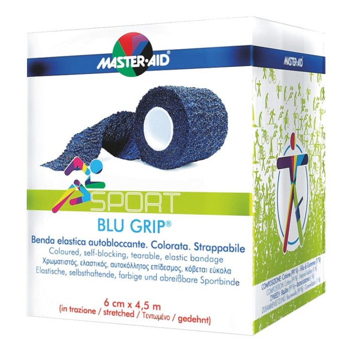 Pietrasanta Pharma Benda Elastica Autobloccante Master-aid Blugrip 6x4,5