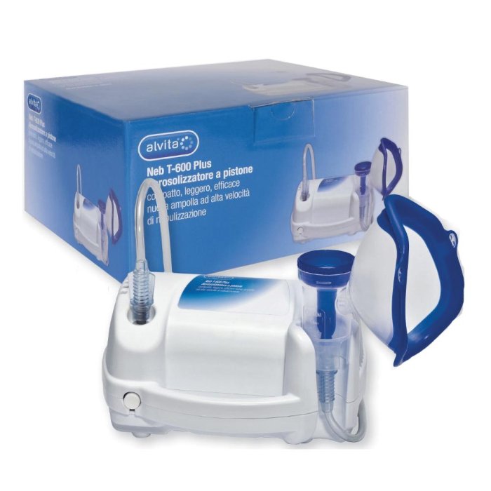 Mondial Alvita Neb T-600 Plus Aerosol Terapia Aerosolizzatore a Pistone Compatto 