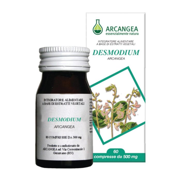Desmodium - Integratore per Funzioni Epato-Biliari e Respiratorie  500mg  60 Capsule