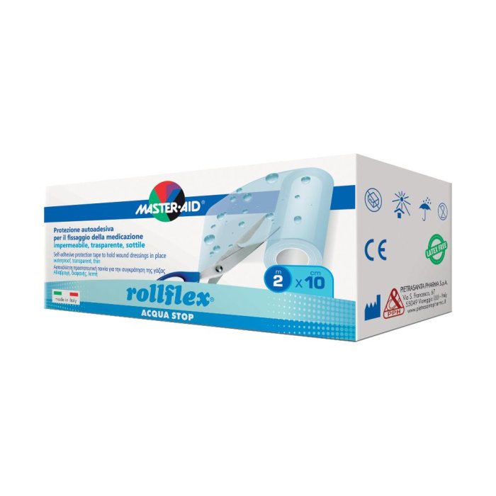 Master-Aid Rollflex Acqua Stop Protezione Per Fissaggio Medicazioni m 2 x 10 cm