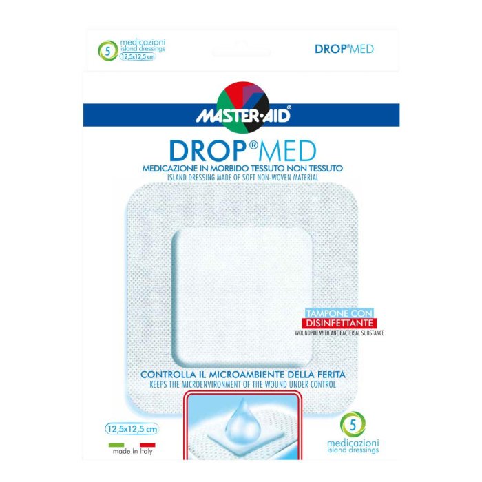 Pietrasanta Pharma Medicazione Adesiva Master-aid Drop Med 12,5x12,5 5 Pezzi