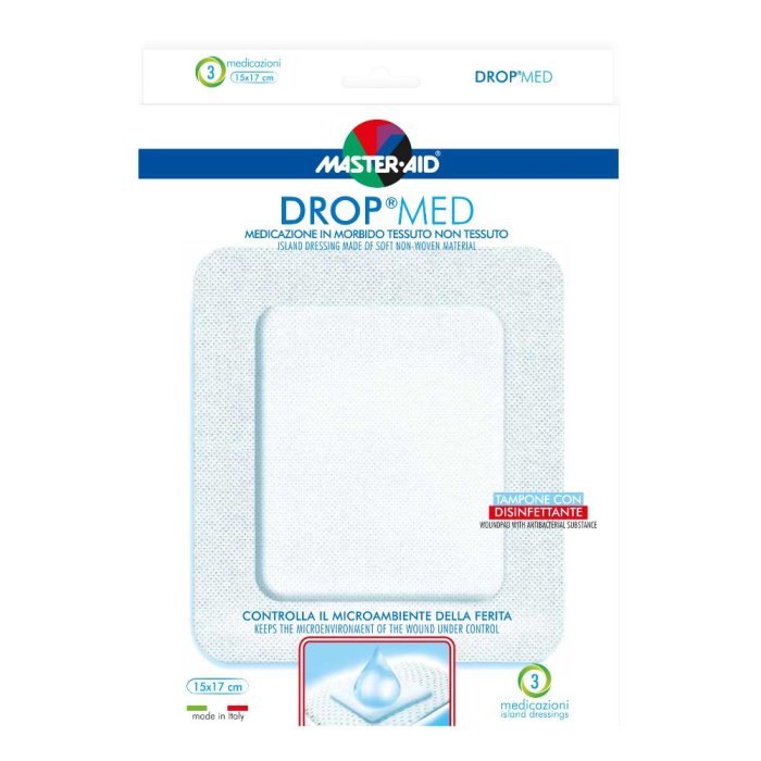Pietrasanta Pharma Medicazione Adesiva Master-aid Drop Med 15x17 3 Pezzi