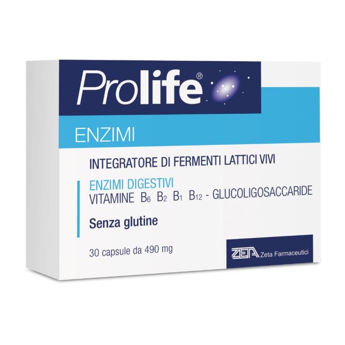 Prolife Enzimi Integratore Alimentare di Fermenti Lattici 30 Capsule