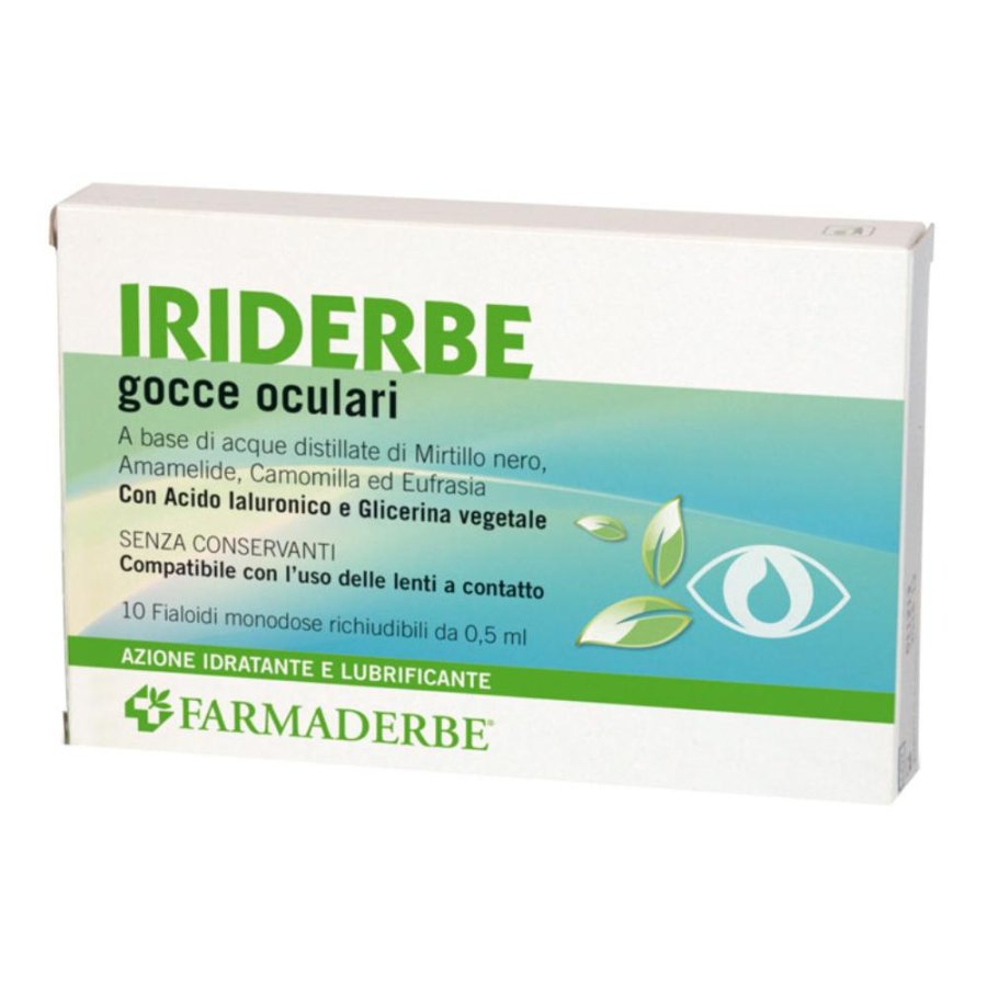 Farmaderbe Iriderbe - Gocce Oculari Monodosi 10 Flaconcini da 0,5ml