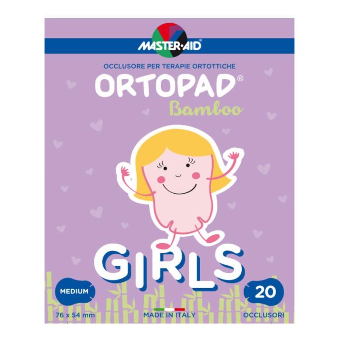 Master-Aid Ortopad Bamboo Cerotto Oculare Girls Medium 20 occulsori
