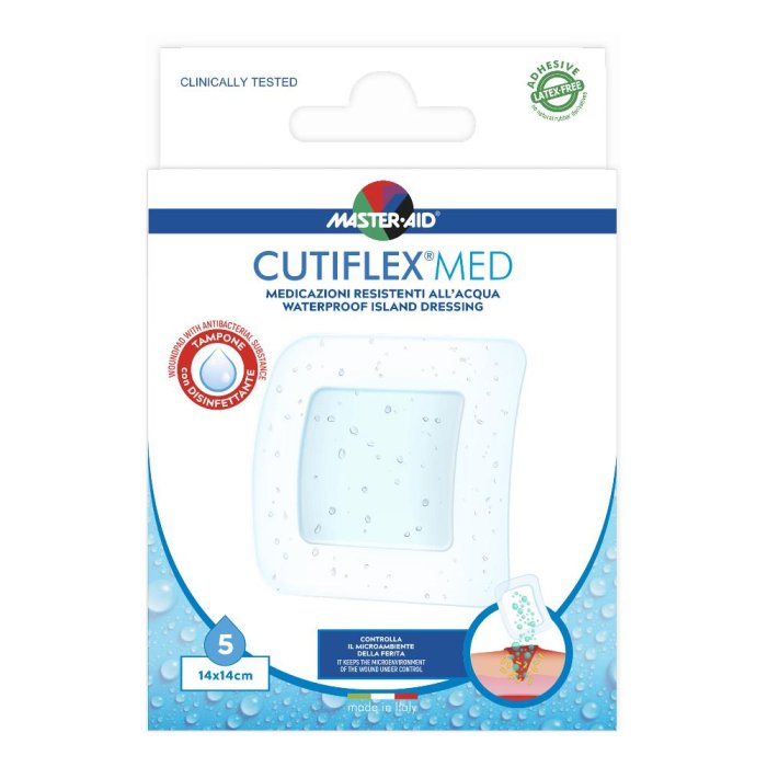 Medicazione Adesiva Impermeabile Trasparente Master-aid Cutiflex 14x14 5 Pezzi