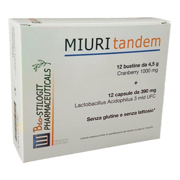 Bio Stilogit Pharmaceutic. Miuri Tandem 12 Bustine + 12 Capsule