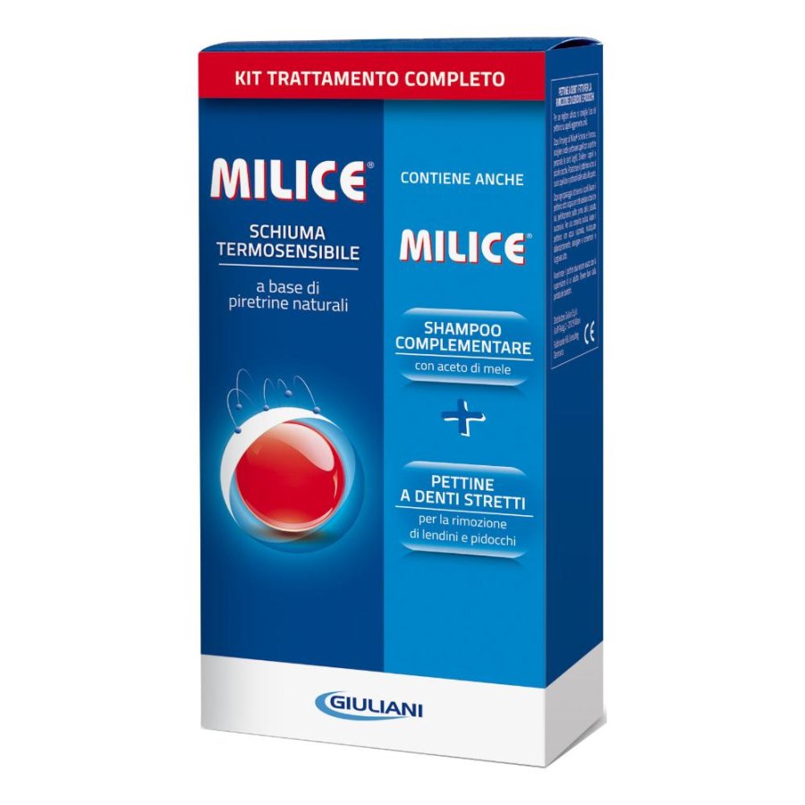 Giuliani Milice Schiuma 150 ml + Freelice Shampoo Balsamo 80 ml + Pettine