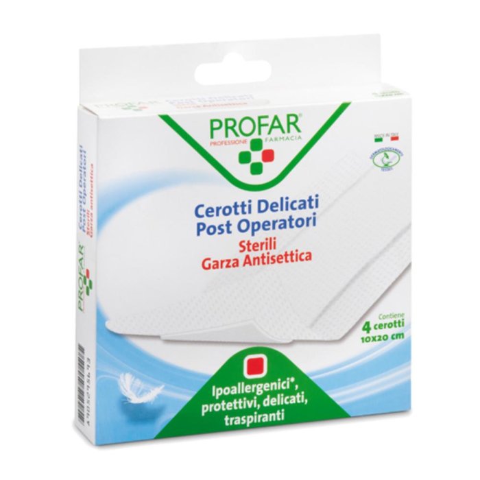 Profar Medicazione Post Operatoria Delicata in TNT 10 x 20 cm 4 medicazioni