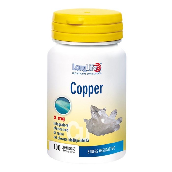 LONGLIFE COPPER 2MG 100CPR