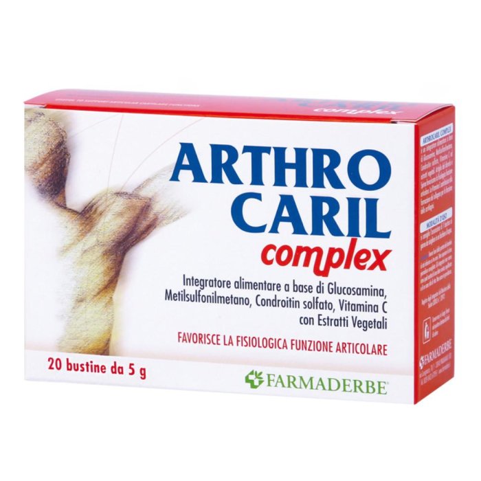 Arthrocaril 20 Bustine Integratore per Articolazioni e Cartilagini con Collagene e Acido Ialuronico
