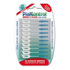 Plakkontrol Brush and Clean Scovolini Interdentali per Pulizia dei Denti 40 Pezzi