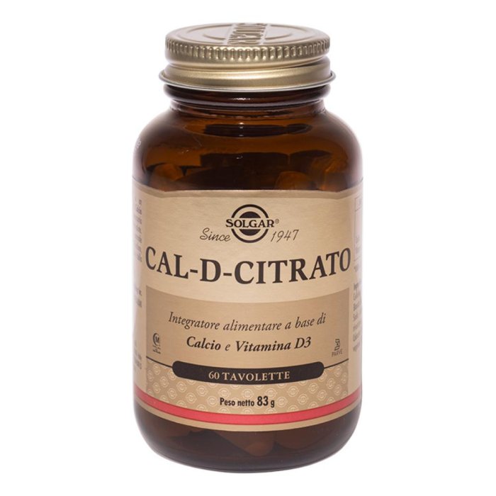 Solgar  Minerali Cal-D-Citrato Integratore Alimentare 60 Tavolette