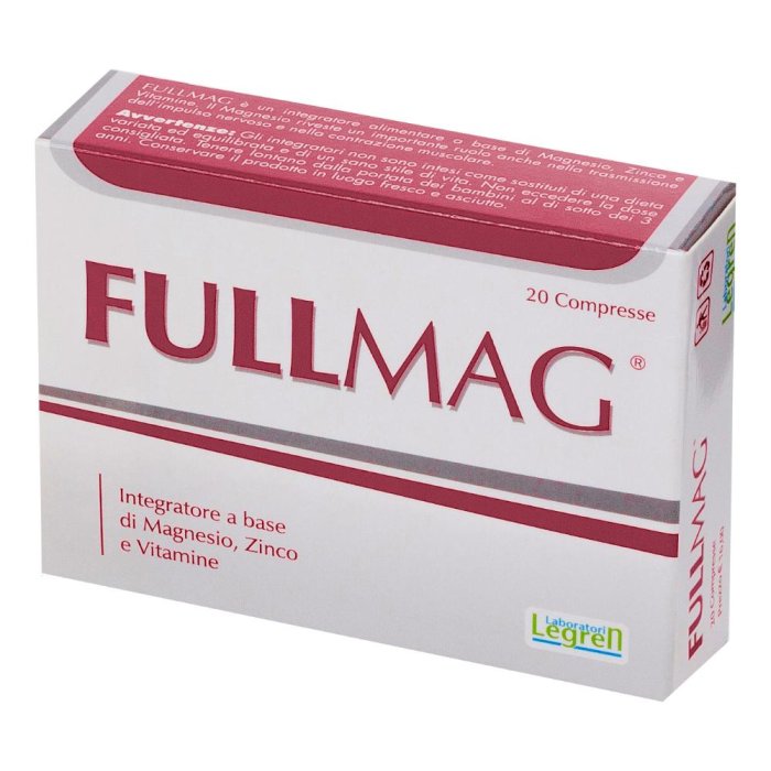 Fullmag Integratore di Magnesio, Vitamine del Gruppo B e Zinco - 20 Compresse